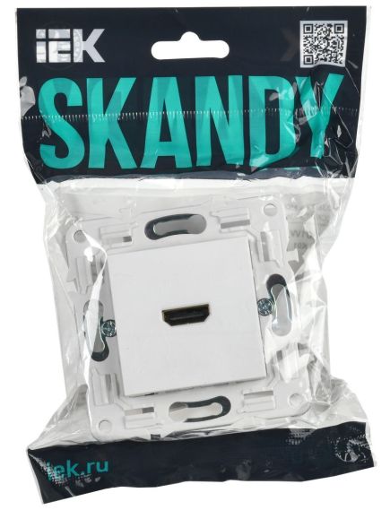 SKANDY Розетка HDMI SK-H01W арктический белый IEK, изображение 2