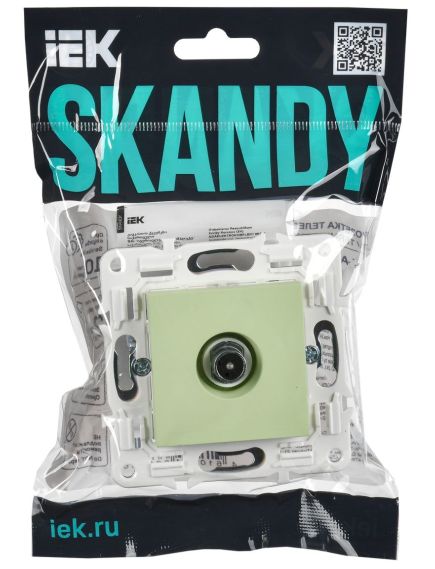 SKANDY Розетка TV проходная SK-A17G мятный IEK, изображение 2