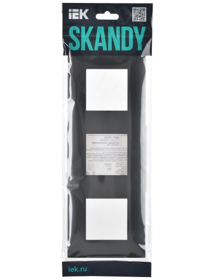 SKANDY Рамка 3-местная SK-F03T титан IEK, 2 image