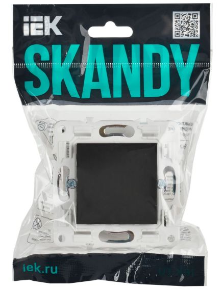 SKANDY Заглушка с суппортом SK-C01G графит IEK, 2 image