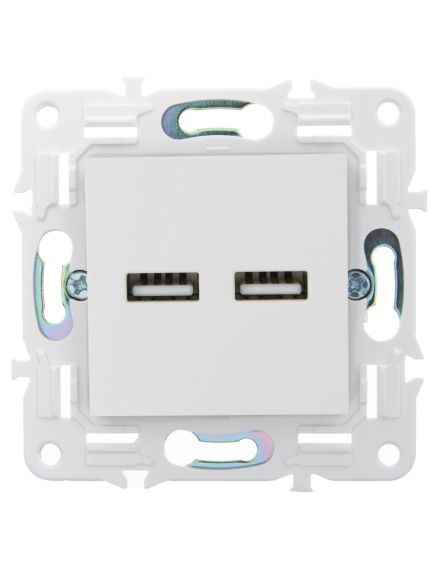 SKANDY Розетка USB A+A 3,1А SK-R15W арктический белый IEK, изображение 3