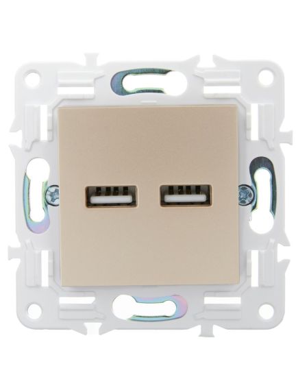 SKANDY Розетка USB A+A 3,1А SK-R15Sa песочный IEK, изображение 3