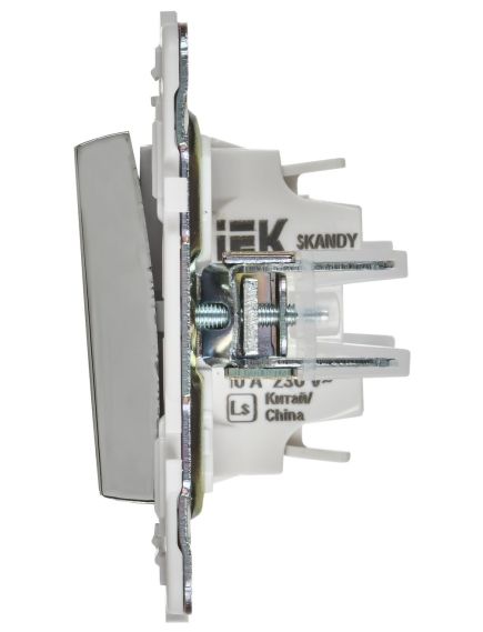 SKANDY Выключатель 1-клавишный 10А SK-V01N металл никель IEK, 4 image