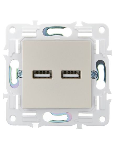 SKANDY Розетка USB A+A 3,1А SK-R15Sh шампань IEK, 3 image