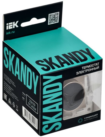 SKANDY Термостат электронный с индикацией SK-T01Sa песочный IEK, изображение 2