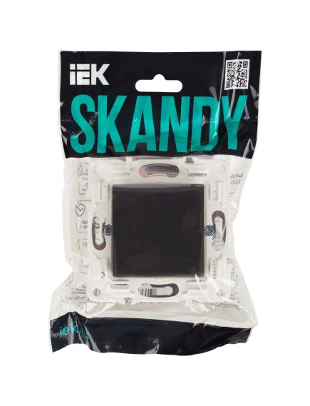 SKANDY Выключатель 1-клавишный перекрестный 10А SK-V03G графит IEK, 2 image