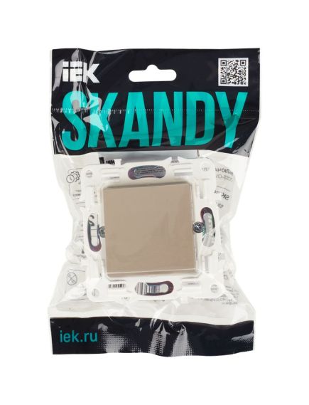 SKANDY Выключатель 1-клавишный перекрестный 10А SK-V03Sh шампань IEK, 2 image