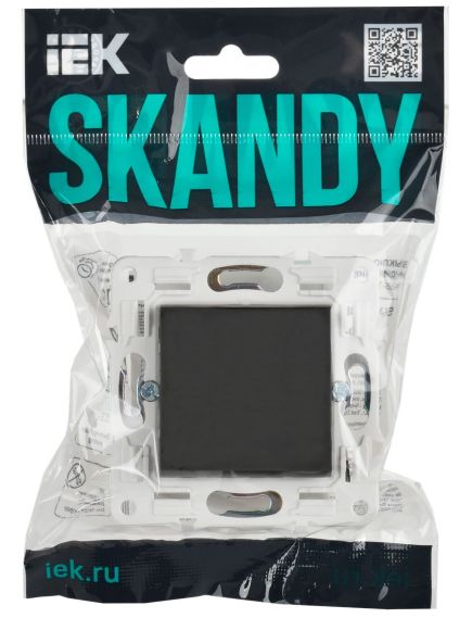 SKANDY Выключатель 1-клавишный проходной 10А SK-V02G графит IEK, изображение 2