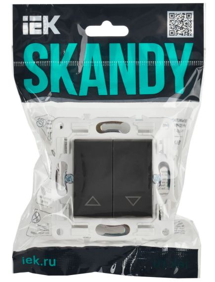 SKANDY Выключатель жалюзи 10А SK-V12G графит IEK, изображение 2