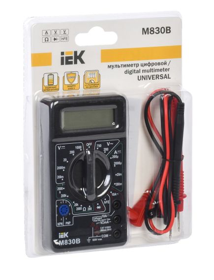 Мультиметр цифровой Universal M830B IEK, изображение 2