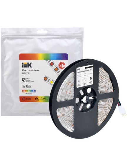 Лента светодиодная 3м LSR-5050RGB60-14,4-IP20-12В IEK, изображение 7