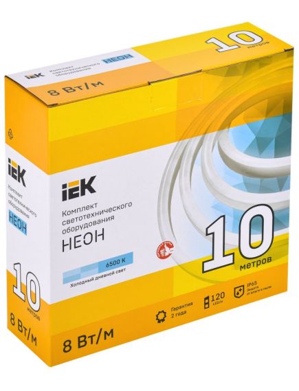 Комплект светодиодной подсветки "Неон" (лента LED 10м LSR5-2835W120-8-IP65-220В + драйвер) IEK, 2 image