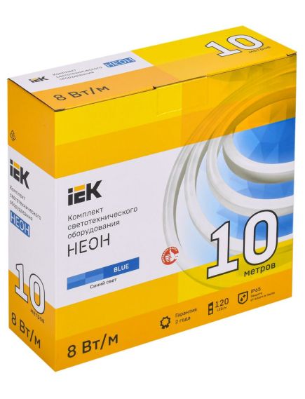 Комплект светодиодной подсветки "Неон" (лента LED 10м LSR5-2835B120-8-IP65-220В + драйвер) IEK, 2 image