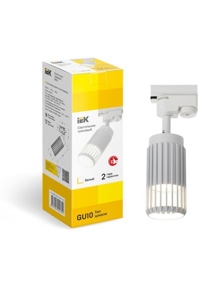 LIGHTING Светильник 4206 декоративный трековый под лампу GU10 белый IEK, изображение 3