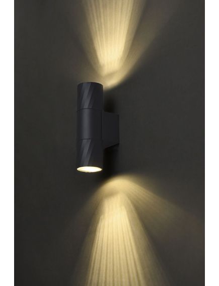 LIGHTING Светильник уличный 5221 настенный под лампу 2хGU10 IP65 серый IEK, изображение 5