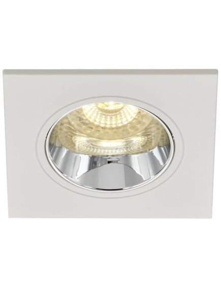 LIGHTING Светильник 4107 встраиваемый поворотный под лампу GU10 белый/хром пластик IEK, 4 image