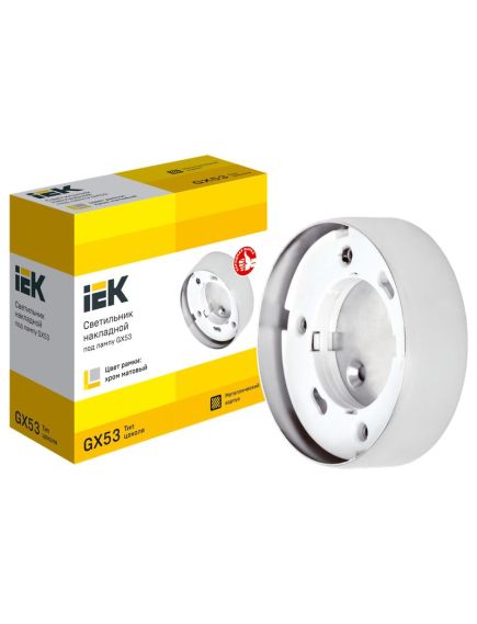 LIGHTING Светильник 4113 накладной под лампу GX53 хром матовый IEK, изображение 2