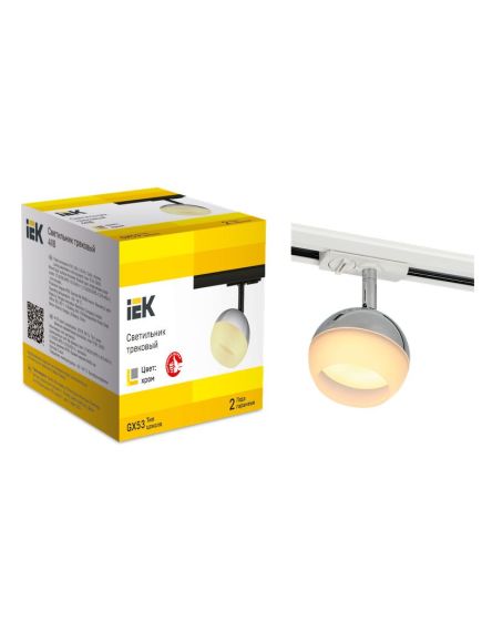 LIGHTING Светильник 4118 декоративный трековый поворотный под лампу GX53 хром IEK, изображение 2