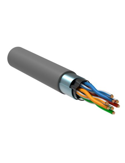 ITK Витая пара F/UTP кат.5E 4x2х24AWG solid LSZH нг(А)-HF серый (305м)