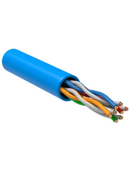 ITK Витая пара U/UTP кат.5E 4х2х24AWG solid PVC синий (305м)