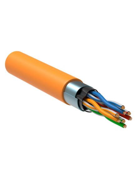 ITK Витая пара F/UTP кат.5E 4x2х24AWG solid LSZH нг(А)-HF оранжевый (305м)