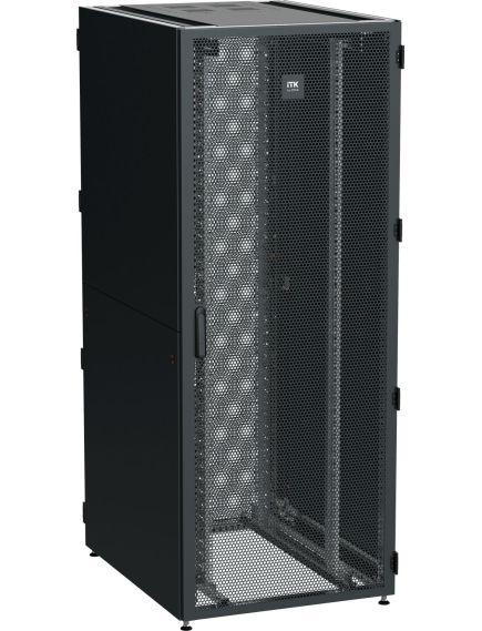 ITK by ZPAS Шкаф серверный 19" 42U 800х1200мм одностворчатые перфорированные двери черный РФ, изображение 2