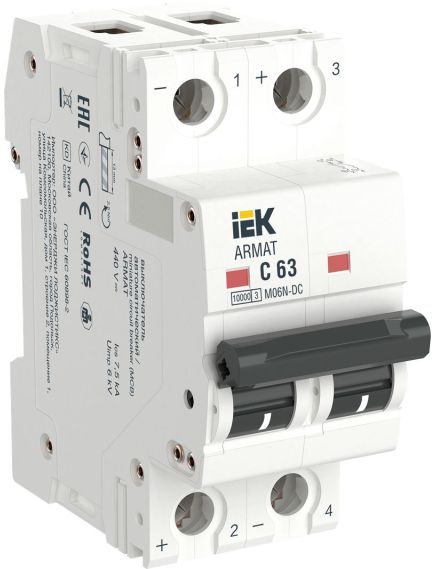 ARMAT Автоматический выключатель M06N-DC 2P C 63А IEK