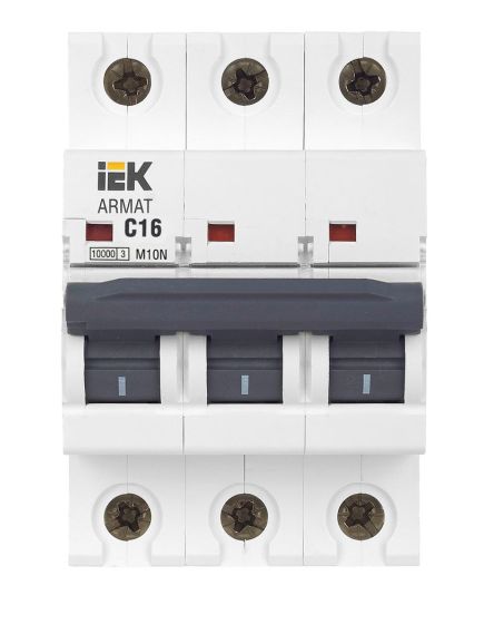 ARMAT Автоматический выключатель M10N 3P C 16А IEK, изображение 3