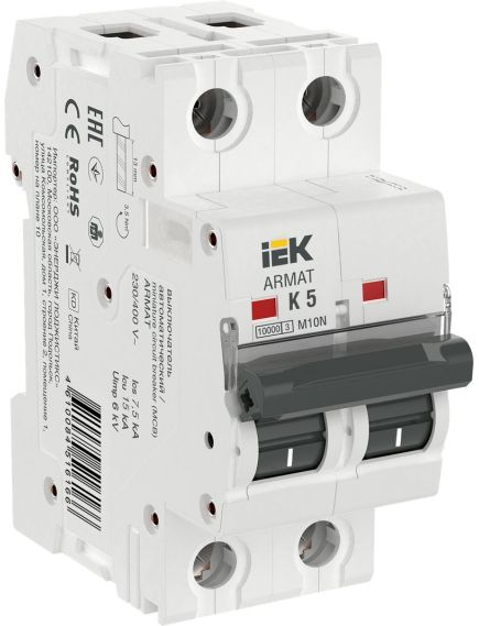 ARMAT Автоматический выключатель M10N 2P K 5А IEK
