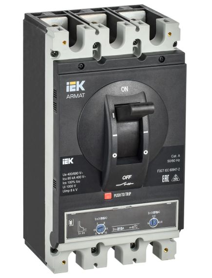 ARMAT Автоматический выключатель в литом корпусе 3P типоразмер H 85кА 315А расцепитель термомагнитный регулируемый IEK