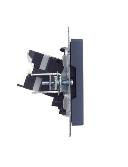 BRITE Розетка компьютерная двойная RJ45 кат.5E РК10-2-БрМ маренго IEK, изображение 3