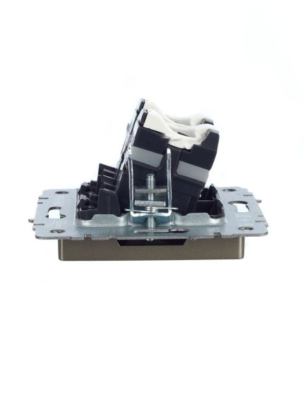 BRITE Розетка компьютерная двойная RJ45 кат.5E РК10-2-БрШ шампань IEK, изображение 7