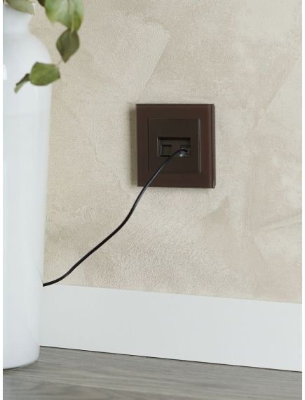 BRITE Розетка двойная RJ11+RJ45 кат.5E РК/Т12-БрТБ темная бронза IEK, изображение 3