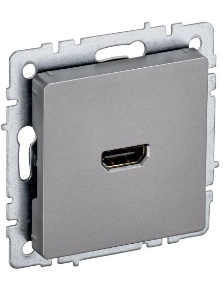 BRITE Розетка HDMI РHDMI-0-БрС сталь IEK