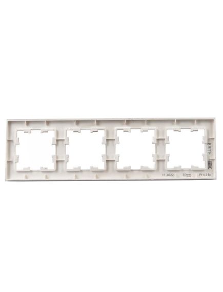 BRITE Рамка 4-местная РУ-4-2-Бр стекло розовый матовый IEK, изображение 5