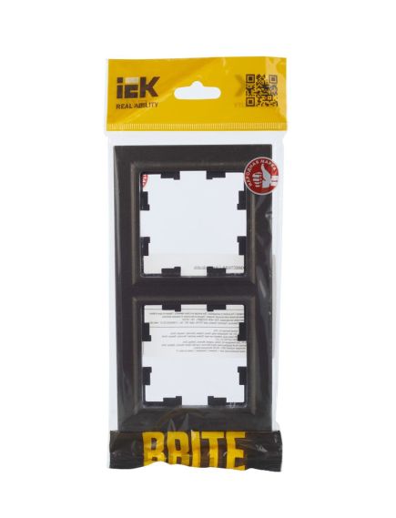 BRITE Рамка 2-местная РУ-2-БрТБ темная бронза IEK, изображение 2