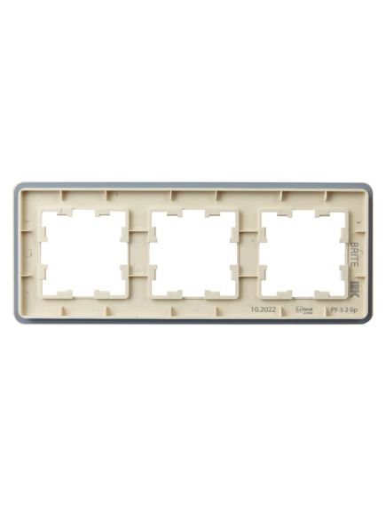BRITE Рамка 3-местная РУ-3-2-Бр стекло песчаный RE IEK, изображение 6