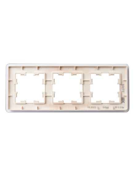 BRITE Рамка 3-местная РУ-3-2-Бр стекло дымчатый RE IEK, изображение 5