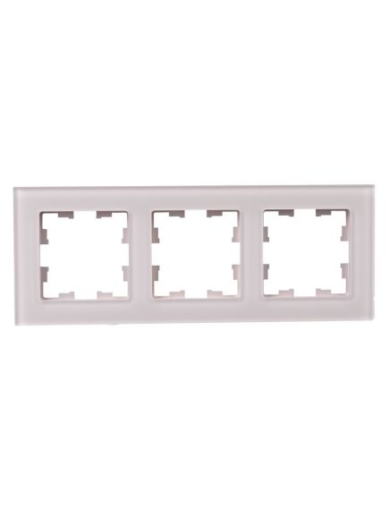 BRITE Рамка 3-местная РУ-3-2-Бр стекло розовый матовый IEK, изображение 5