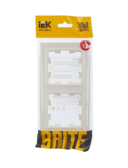 BRITE Рамка 2-местная РУ-2-БрЖ жемчуг IEK, изображение 5