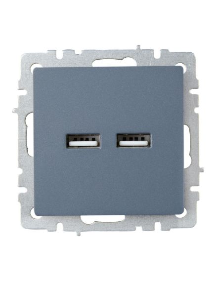 BRITE Розетка USB A+A 5В 3,1А РЮ10-1-БрМ маренго IEK, изображение 3