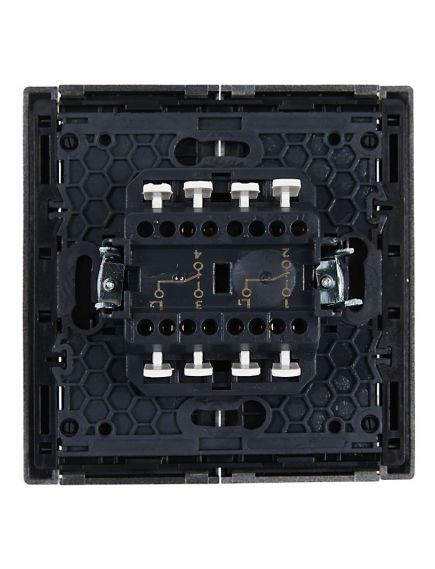 FORTE&PIANO Выключатель 2-клавишный проходной 10А FP507 сталь IEK, изображение 4