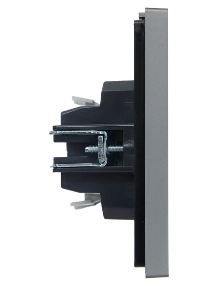 FORTE&PIANO Выключатель 1-клавишный проходной с индикацией 10А FP504 сталь IEK, изображение 4