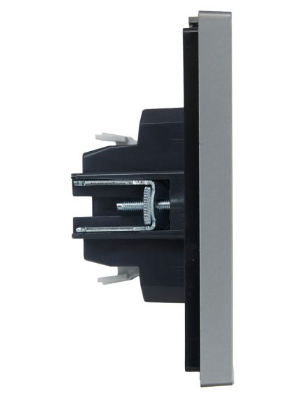 FORTE&PIANO Выключатель 1-клавишный с индикацией 10А FP502 сталь IEK, изображение 6