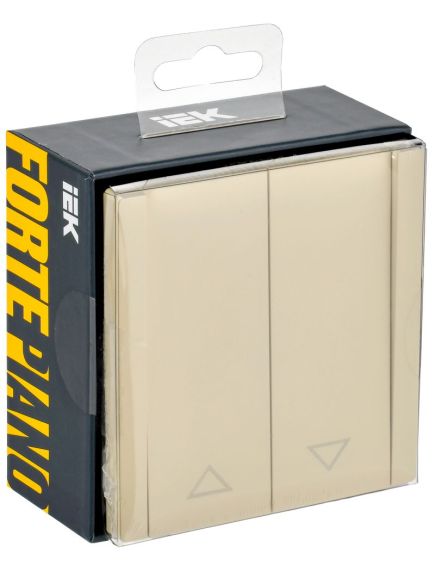 FORTE&PIANO Выключатель жалюзи 10А FP411 ваниль IEK, изображение 2