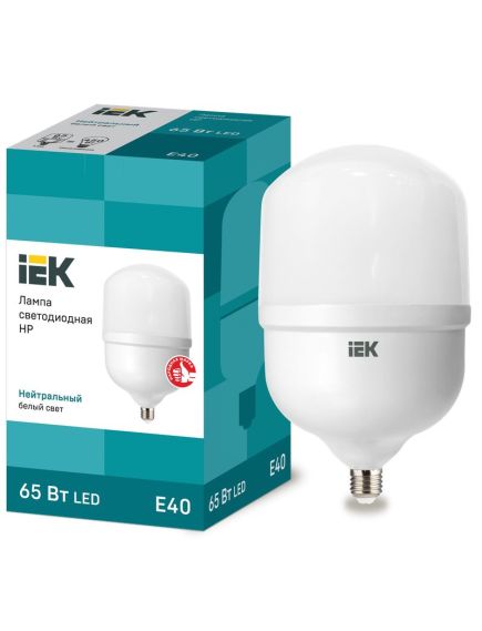 Лампа светодиодная HP 65Вт 230В 4000К E40 IEK