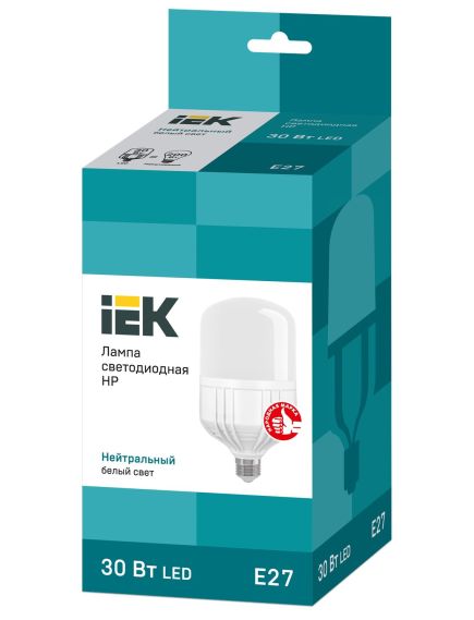 Лампа светодиодная HP 30Вт 230В 4000К E27 IEK, изображение 3