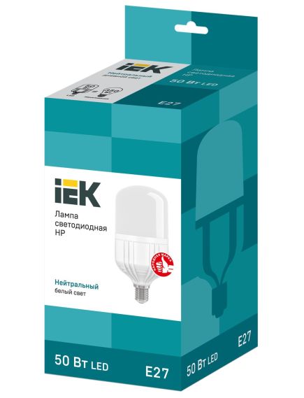 Лампа светодиодная HP 50Вт 230В 4000К E27 IEK, изображение 3