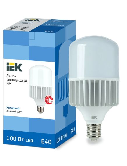 Лампа светодиодная HP 100Вт 230В 6500К E40 IEK