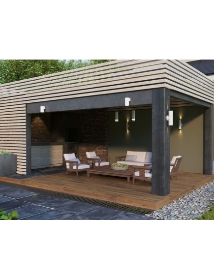 LIGHTING Светильник уличный 5108 настенный под лампу 2хGU10 IP65 белый IEK, изображение 3
